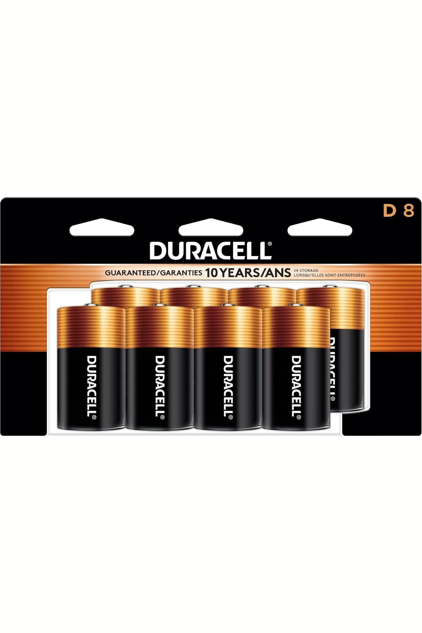 Duracell  Coppertop D Batteries with Long Lasting Power - 8 Count