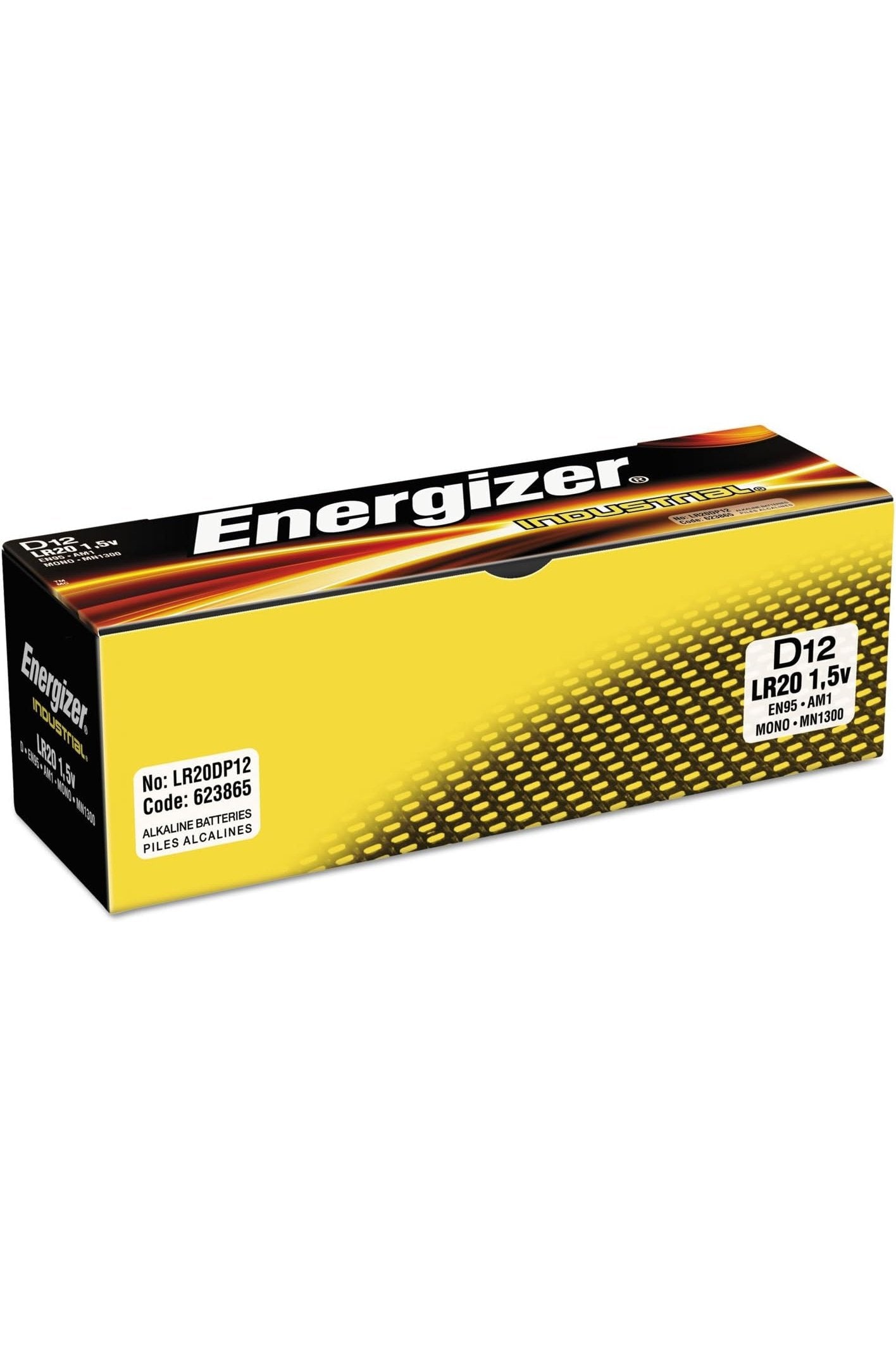 Energizer D Alkaline Industrial Batteries1.5v\, Box of 12