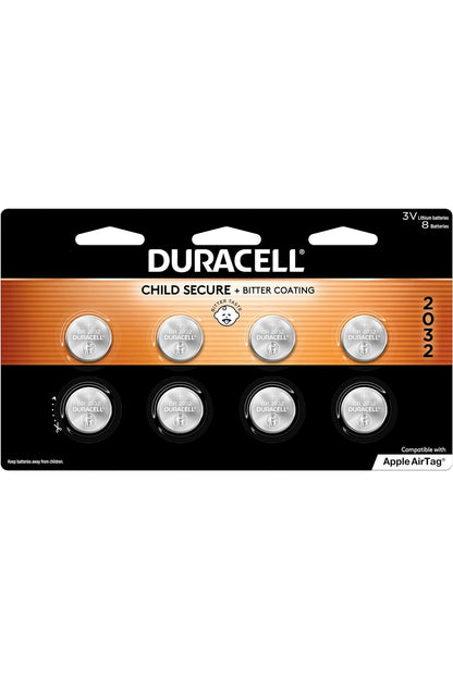 Duracell  2032 3V Lithium Coin Battery  Long Lasting Battery - 8 Count