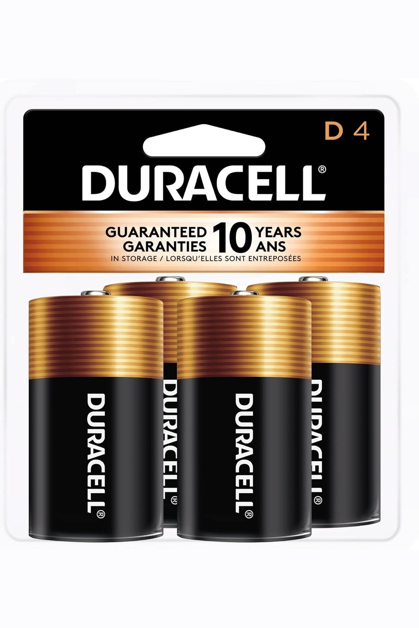 Duracell  Coppertop D Batteries with Long Lasting Power - 4 Count