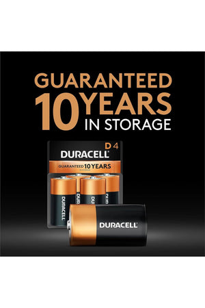 Duracell  Coppertop D Batteries with Long Lasting Power - 4 Count