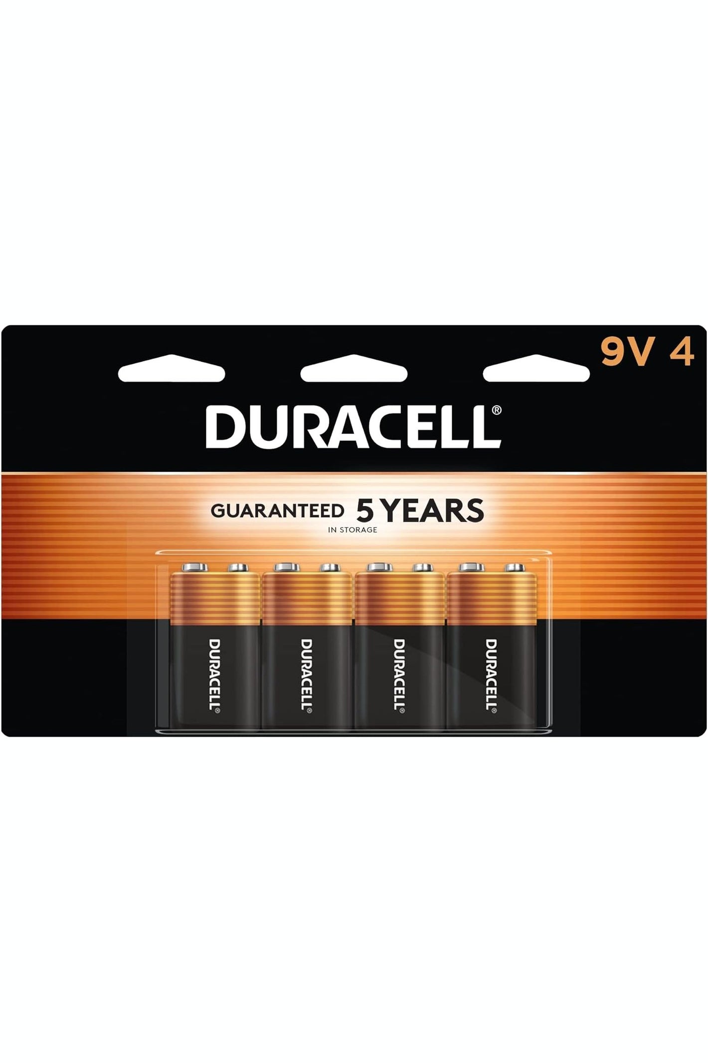 Duracell  CopperTop 9V Alkaline Batteries with Long Lasting Power - 4 Count