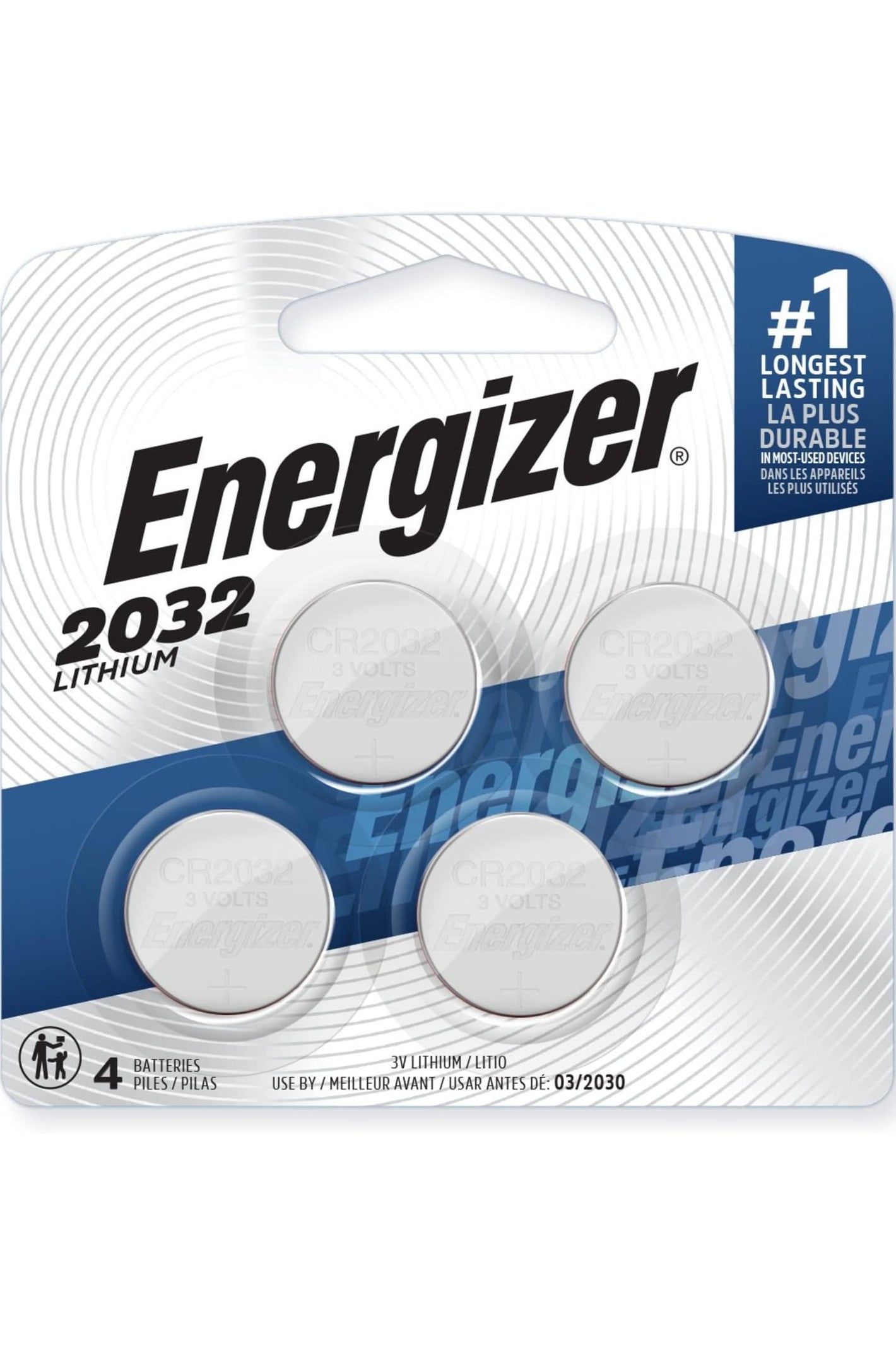 Energizer 2032 Batteries, Lithium CR2032 Watch Battery - 4 Count