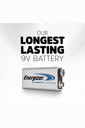 Energizer 9V Batteries Ultimate Lithium 9 Volt Battery 2 Count