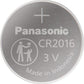 Panasonic CR2016 3.0 Volt Long Lasting Lithium Coin Cell Batteries in Child Resistant, Standards Based Packaging - 12 Count