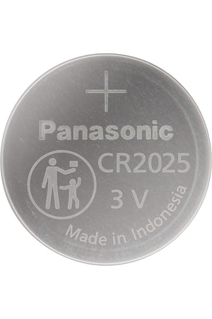 Panasonic CR2025 3.0 Volt Long Lasting Lithium Coin Cell Batteries in Child Resistant, Standards Based Packaging - 10 Count