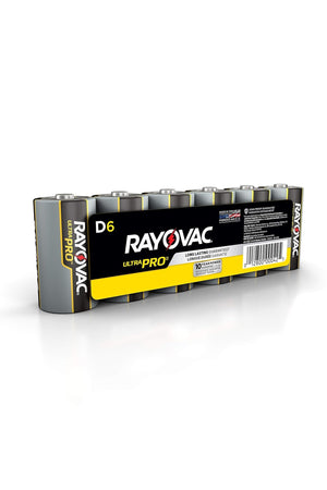 Rayovac Ultra Pro Alkaline D Cell Batteries - 6 Count