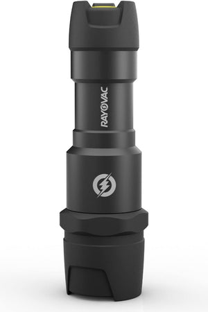 Rayovac - DIY3AAA-BE Virtually Indestructible LED Flashlight, 300 Lumen Waterproof Tactical Flashlight - Super Bright High Mode LED Flashlights for Camping, Hiking, Dog walking Black